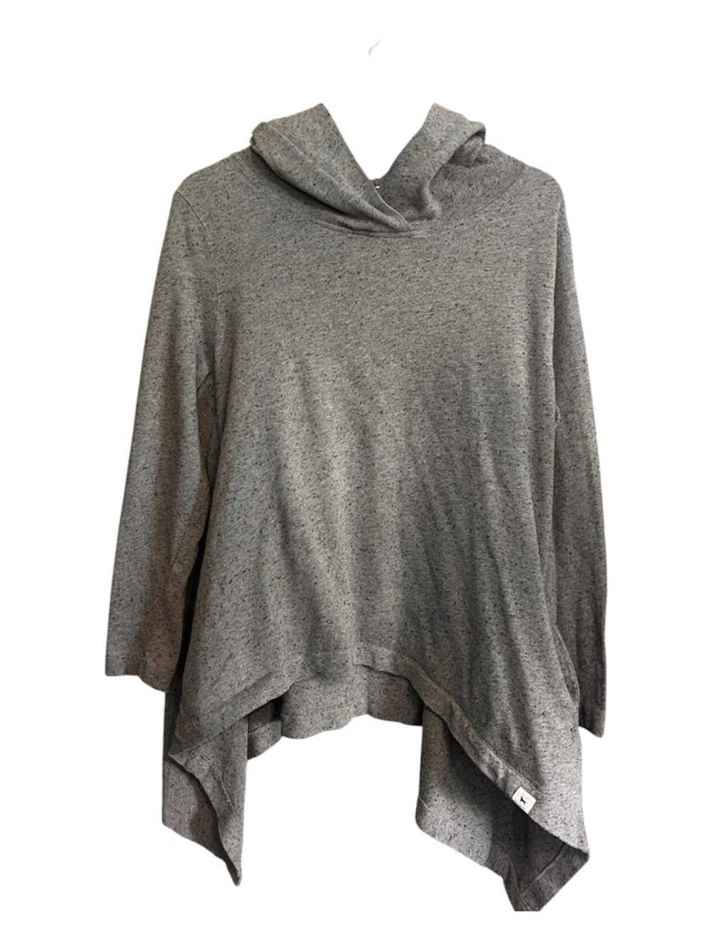 The Black Dog Gray Speckled Sweatshirt with Pink Logo Tag